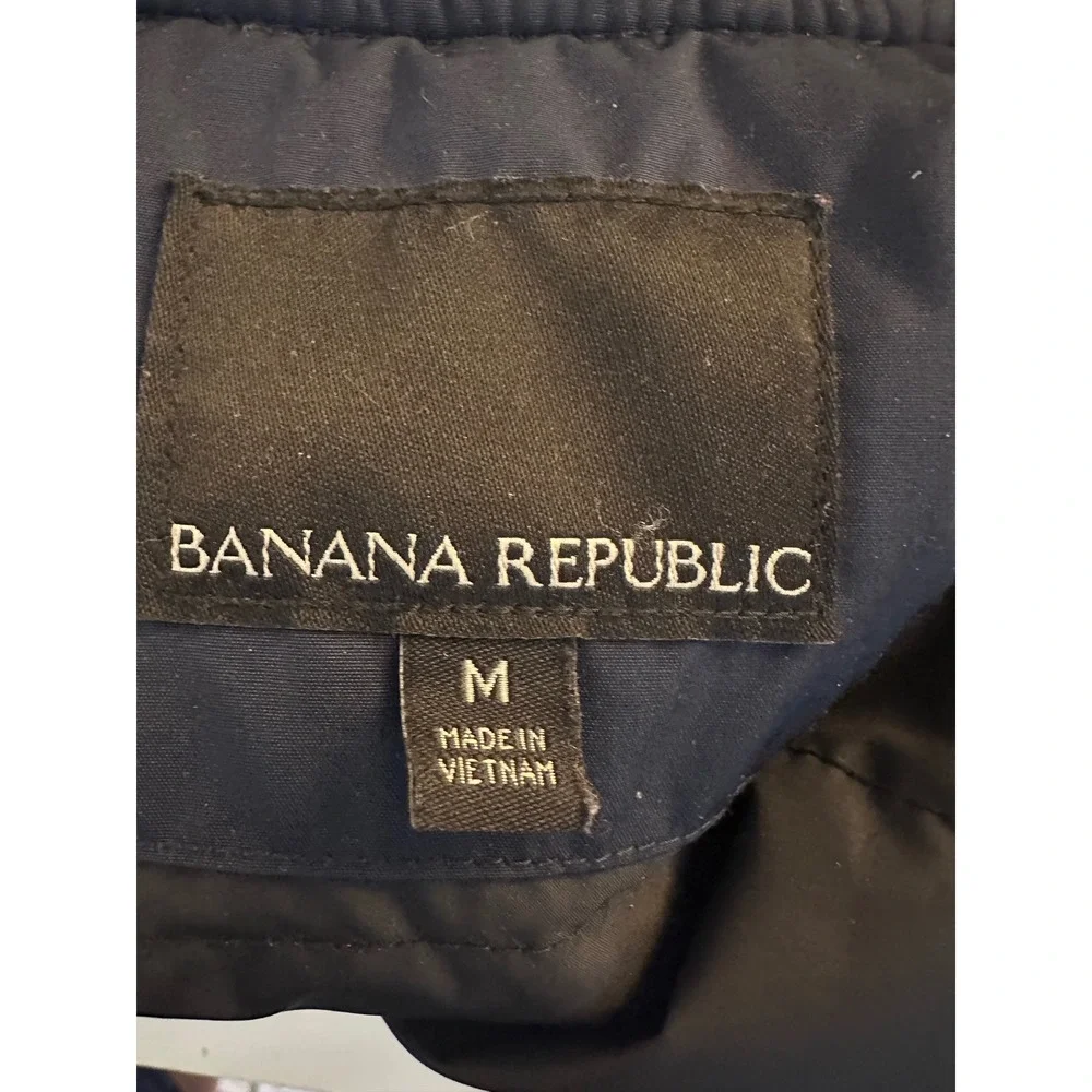 Banana Republic Men's Navy Primaloft Schoeller Utility Bomber Jacket Size M